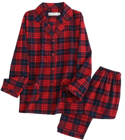 Pigiama Donna Manica Lunga Lungo Pigiama Con Bottoni Caldo Leggero Pigiami Due Pezzi Aperto Davanti Invernale Set Pigiama Cotone Taglie Forti Curvy Camicia Da Notte Offerta Casual Da Casa Confortevole
