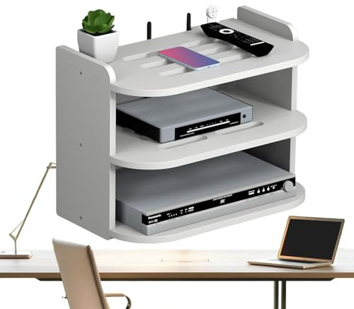 Wifi Router Shelf - Multifunctional Router Storage Box | Punch-loose No Drill Wireless Wifi Router Storage Box | Wifi Storage Rack Forset-Top Boxes, Routers, Game Consoles