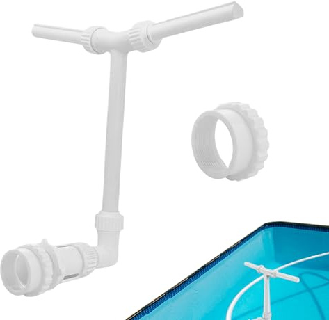 Fontana per piscina, funzione spray regolabile, decorazione per irrigatori da giardino, raccordo di ritorno facile da attaccare, aeratore per acqua di raffreddamento, cascata a 2 livelli, ideale per