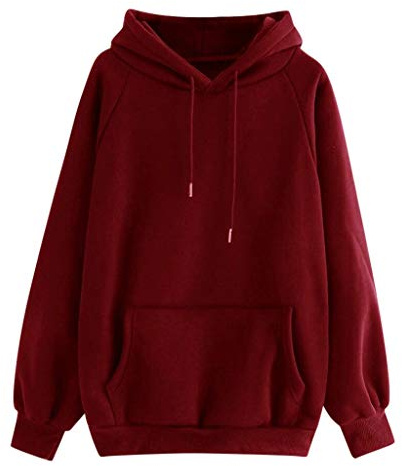 Angxiwan Deals of The Day Sale Home Oversized Hoodies for Women UK Clearance Casual Loose Fit Long Sleeve Sweatshirts with Pockets Plus Size Solid Color Drawstring Ladies Fleece Jackets Sale
