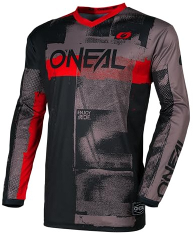 O'NEAL ELEMENT Youth Jersey RANCID schwarz/neon Gelb | mit atmungsaktivem Material, Mesh-Rücken, verlängertem Schnitt und lockerer Passform.