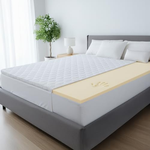 Matratzentopper Memory Foam 5cm – Visco Topper 120x190 cm für ergonomischen Komfort – Waschbarer & hypoallergener Bezug – Matratzenauflage für besseren Schlaf, druckentlastend & anpassungsfähig