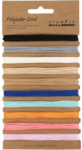 Creativ Company Polyesterschnur Schmuck Makramee 10 Farben 4m