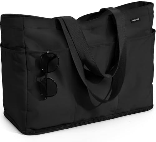 GAGAKU Bolsa de playa XXL con compartimento frigorífico, impermeable, con cremallera, plegable, grande, para familia, mujer, piscina, viajes, color azul, 50 x 38 x 19 cm
