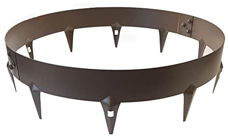 CORE EDGE Tree Ring - Flexible Decorative Steel Garden Border Edging for Bushes, Shrubs and Trees (600mm, Brown)