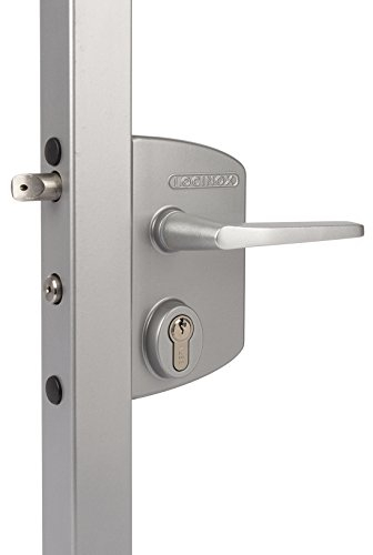 LOCINOX Schloss für Drehtor LAKQ40 U2, Silber, Industrieschloss, Hoftor, Flügeltor, Flügeltorschloss