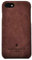 PORTER RILEY - Leather Case for iPhone 8 Plus/iPhone 7 Plus. Premium Genuine Leather Slimline Back Case (Chocolate Brown)