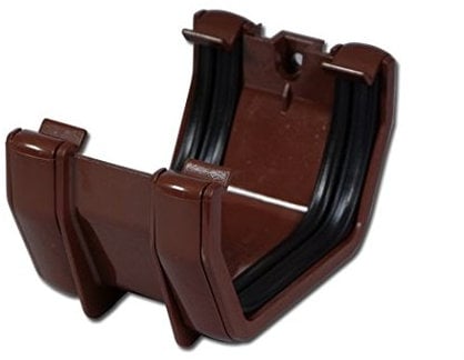 Brown Square Guttering and Downpipe - Gutter and Pipe Fittings - Union Bracket