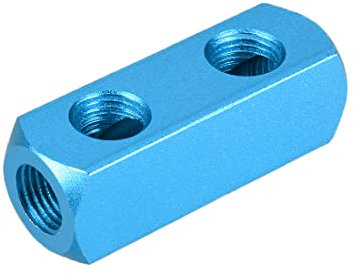 sourcing map G1/4 Gewinde 5 Anschlüsse 2-Wege Verteilerblock-Splitter, Schnellanschluss Luftschlauch nline Splitter Kupplung, LuftkompressorSplitter