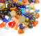 40stk Millefiori Perlen Perlenmischung Bunte Set Glasperlen Mix Form Perle zum Auffädeln Kinder Schmuckperlen R194