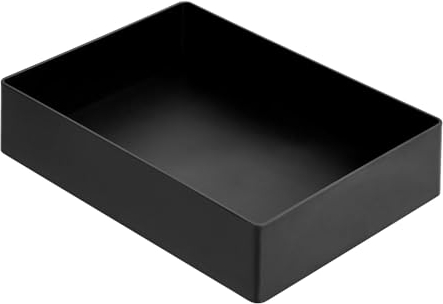 Amazon Basics Rechteckig Kunststoff-Organizer, Zubehörablage, 23.8 x 17 x 5 cm, Schwarz