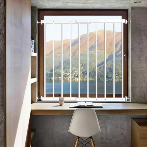 WAOWAO Protectores de seguridad para ventanas para niños, niños pequeños, mascotas, extra anchos, color blanco, protección para ventana, puerta de seguridad para el hogar, para ventanas correderas de