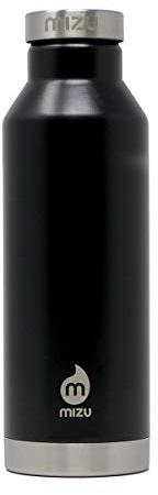 Mizu V6 Isolierte Trinkflasche aus Edelstahl, schwarz, 560 ml