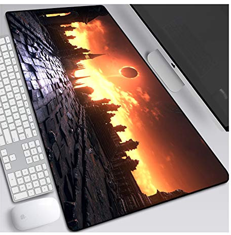 ITBT Dark Souls Tappetino Mouse Gaming, Grande Anime Mouse Pad XXL 900x400mm Confortevole, Lavabile, 3mm Antiscivolo Tappetino Scrivania Supporto per Ufficio Computer, Adatto per Computer e PC, F