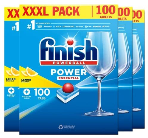 Finish Powerball All in One Deep Clean Dishwasher Tablets, Lemon Sparkle - 400 Tablets