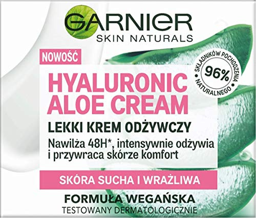 SKIN NATURALS HYALURONIC ALOE CREAM LEKKI KREM ODŻYWCZY Wachs SUCHA I WRAŻLIWA