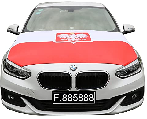 Sonia Originelli Motorhauben Fahne Autoflagge Überzieher Fanartikel WM EM Farbe: Polen