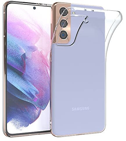 EAZY CASE Hülle kompatibel mit Samsung Galaxy S21 5G Schutzhülle Silikon, Ultra dünn, Slimcover, Handyhülle, Silikonhülle, Backcover, Durchsichtig, Klar Transparent