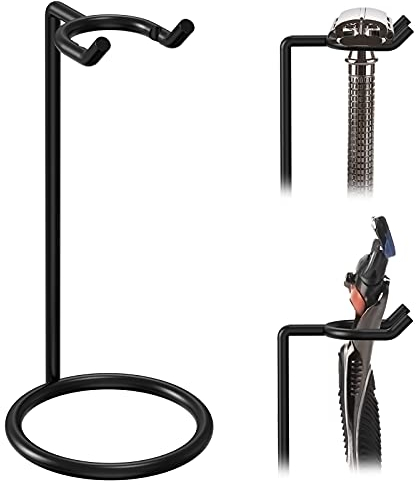 Linkidea Rasierhobelständer aus Edelstahl, Rasiererhalter für Herren, kompatibel mit Gillette Fusion 5 Rasierhobel mit langem Griff (schwarz)