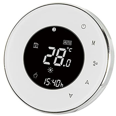 Termostato WiFi Beca BAC-6000ELNW Fan Coil Controllo Condizionatori a 4 Tubi Caldo e Freddo (Bianco)