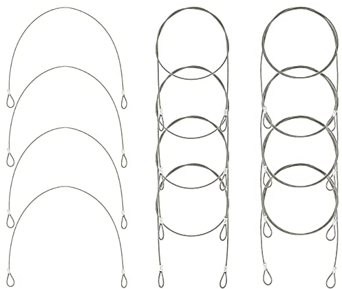 12 Pezzi Cavo Metallico in Acciaio Inox,Cavo di Bloccaggio,Fune in Acciaio Inossidabile
