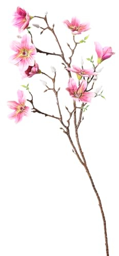 Deko-Zweig künstlicher Magnolien-Zweig Magnolien-Kunstzweig rosa 87 cm Dekoration