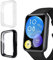 ToVioc Funda Compatible con Huawei Watch Fit 2 Protectora Todo Incluido, [2 Piezas] [Flexible TPU] [Anti-Rasguños] Cáscara Protectora para Huawei Watch Fit 2 - Negro & Transparente