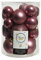 Kaemingk Weihnachtskugeln Kunststoff 4-6cm x 20 Stück Mix Christbaumkugeln Set Altrosa rosa Samtpink