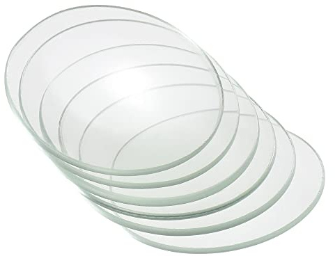 PATIKIL 50mm Uhrglas 12Pack Becher Deckel Labor Glas Zubehör Glatte Kante Fasenbogen Kristalllinse Glas Ersatzteile, Durchsichtig