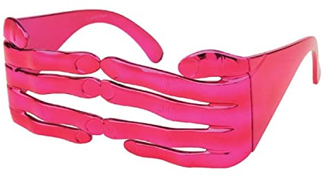 Alsino Sonnenbrille Herzbrille Fun-Brille Party Brille Photo-Booth Hippie, Einheitsgröße für Damen und Herren – (F-032) Finger pink