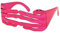 Alsino Sonnenbrille Herzbrille Fun-Brille Party Brille Photo-Booth Hippie, Einheitsgröße für Damen und Herren – (F-032) Finger pink