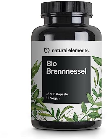 Bio Brennnessel – 180 Kapseln – 10:1 Brennnesselblattextrakt – vegan, hochdosiert, ohne unnötige Zusätze – in Deutschland produziert & laborgeprüft