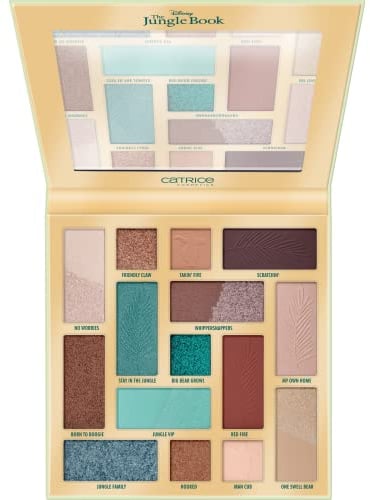 CATRICE Disney The Jungle Book Eyeshadow Palette, Lidschatten, Nr. 030, Mehrfarbig, 15 Farben, vegan, ohne Mikroplastikpartikel, Nanopartikel frei, ölfrei, 1er Pack, 237 grams, 328.56 ml