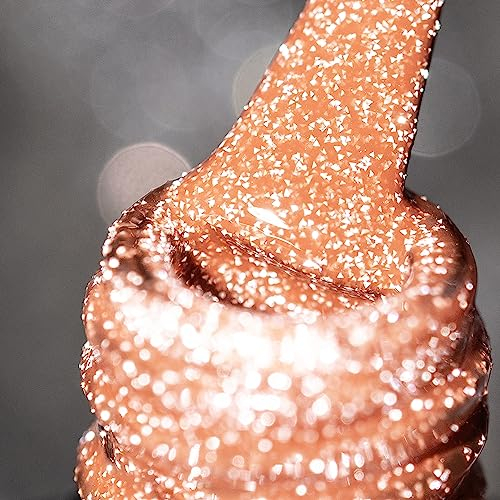 BURANO Reflective Gel Nagellack, UV-Nagellack 7.3ml Reflective Diamond Nail Glitter Gel Polish, Sparkly Sommer Herbst Farbe Gel Polish (Caramel Brown SZ5)