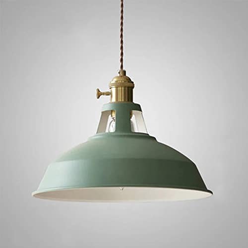 Mengjay Retro Pendelleuchte Industrielle Vintage Pendelleuchte Hängeleuchte Retro Lampenschirm Industrial E27 für Esszimmer Esstisch Flur Restaurant Wohnzimmer Hotel Café (Grün)