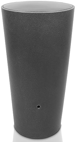 YourCasa Regentonne 210 Liter [Aquaform] mit Metallgewinde und Deckel- Regenfass Frostsicher aus Kunststoff - Regenwassertonne - Regenwassertank Garten Wassertank Regensammler (Anthrazit)