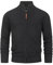 Indicode Herren INLut Strickjacke mit Stehkragen und Reißverschluss | Cardigan Feinstrickjacke für Männer Raven, L