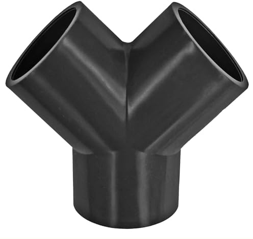 MegaHaustechnik Klebefitting aus Kunststoff PVC, Y-Stück, 50mm | Für Rohr-Außendurchmesser 50mm, zum Verkleben, Trinkwasser geeignet, Druck 16 Bar, 2-Wege Verteiler Abzweig