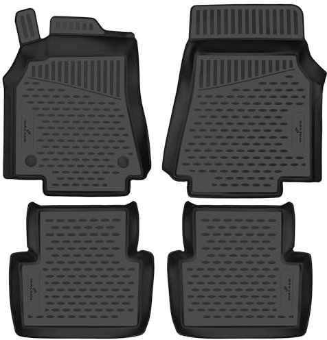 Walser XTR Gummi Fussmatten Auto für Mercedes-Benz A-Klasse (W169) 04/2004-2008, 100% passgenaue Auto Fußmatten, robuste Universal Fußmatte Auto, Gummimatten Auto, Auto Fussmatten Gummi