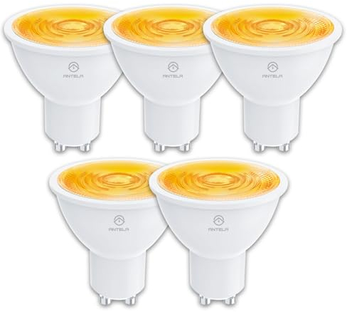 ANTELA Gu10 LED Lampe 2,5W 450LM 3000K Warmweiß Glühbirne, 60W Halogenlampen ersetzt, Nicht Dimmbar Energiesparlampe, 5PCs