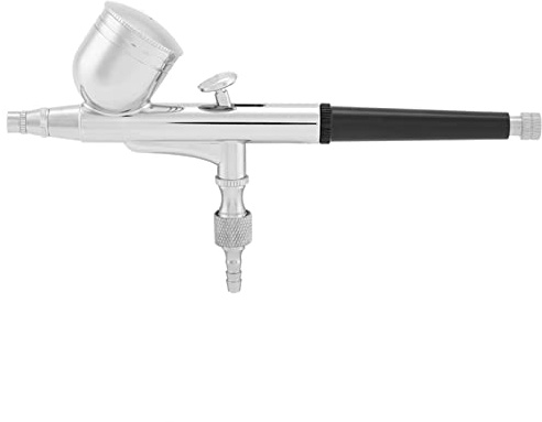 Airbrush Kit, Gravity Feed & Dual Action, 0.5mm | Model Paint Spray Gun with 7cc Cup & Copper Body, Locking Trigger Control, Hobby Arts, Manicure, Cake Decor