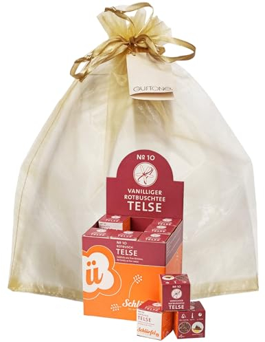 GUSTONE. Tee-Geschenkset Schlürf Bio Rotbuschtee „Telse“ 27 Pyramiden-Teebeutel