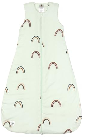 LÄSSIG Baby Schlafsack ärmellos Bio Baumwolle 2,5 TOG/Sleeping Bag Rainbow mint, Größe 74/80