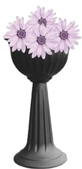 Khanary Plant Pots Urn Stand | Plastic Nursery Pot Flower Planter Large Black |Barrel Tub Planters Outdoor Garden Strong Tall | No Drainage Lightweight Sturdiness Weather Resistant | 75cm