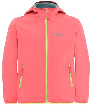 Jack Wolfskin Unisex Kinder Fourwinds Jacket Kids, Sunset Coral, 128