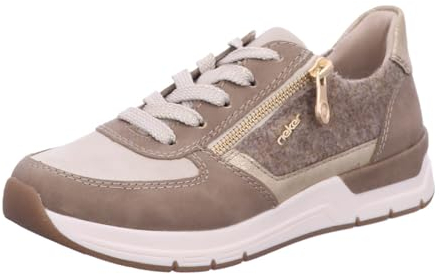 Rieker Damen Low-Top Sneaker 58902, Frauen Halbschuhe, lose Einlage,straßenschuhe,Strassenschuhe,Sportschuhe,Freizeitschuhe,beige (64),39 EU / 6 UK