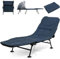 Karpfenliege klappbar,Feldbett 6 Fach Verstellbar,Relaxliege mit Kopfkissen & Matratze,Stabiler Liegestuhl 6-Bein bis 200 kg belastbar,194 x 66 x 29 cm