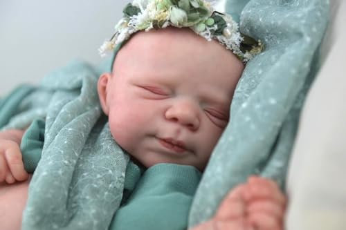 Zero pam 18 Zoll Süß Schlafenden Reborn Baby Mädchen 45 cm Mit Ohne Haare Reborn Baby Vollvinyl Lebensechte Puppe Mädchen Newborn Weichkörper Wasserdicht Reborn Babys Spielzeug Für Kinder