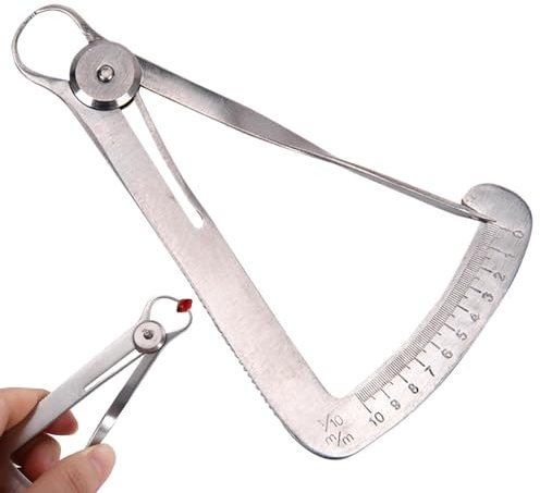 Calibrador de medición de metal, Calibrador de alta precisión | Herramienta de instrumentos de medición para dentistas | Calibrador triangular de acero inoxidable de alta precisión para material