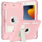 TOPWANT Case for iPad 9th 8th 7th Generation (10.2 inch, 2021/2020/2019), Shockproof Protective iPad 10.2 Case with Built-in Stand/Pencil Holder, Pink